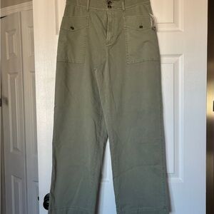 Women's Wide Leg Olive Pants
